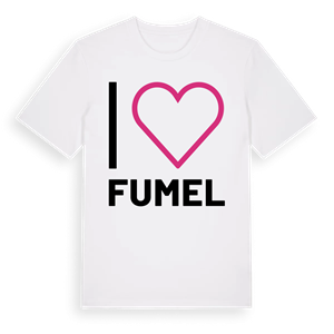 Jag älskar Fumel t-shirt stort tryck – ekologisk bomull t-shirt från Pinshirt