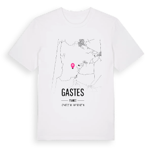 Gastes karta t-shirt – ekologisk bomull t-shirt från Pinshirt