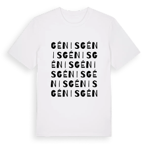 Génis ordlek t-shirt – ekologisk bomull t-shirt från Pinshirt