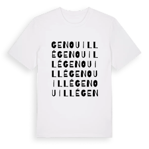 Genouillé ordlek t-shirt – ekologisk bomull t-shirt från Pinshirt