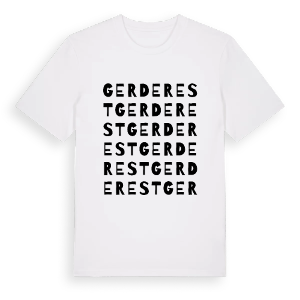 Gerderest ordlek t-shirt – ekologisk bomull t-shirt från Pinshirt