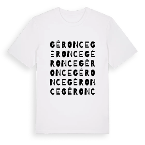 Géronce ordlek t-shirt – ekologisk bomull t-shirt från Pinshirt
