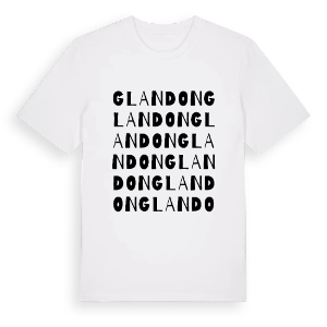 Glandon ordlek t-shirt – ekologisk bomull t-shirt från Pinshirt