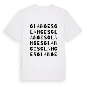 Glanges ordlek t-shirt – ekologisk bomull t-shirt från Pinshirt