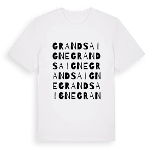 Grandsaigne ordlek t-shirt – ekologisk bomull t-shirt från Pinshirt