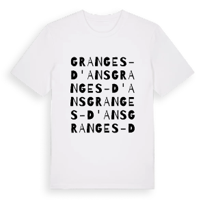 Granges-d'Ans ordlek t-shirt – ekologisk bomull t-shirt från Pinshirt