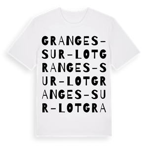Granges-sur-Lot ordlek t-shirt – ekologisk bomull t-shirt från Pinshirt
