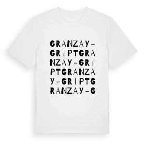 Granzay-Gript ordlek t-shirt – ekologisk bomull t-shirt från Pinshirt