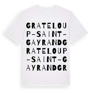 Grateloup-Saint-Gayrand ordlek t-shirt – ekologisk bomull t-shirt från Pinshirt