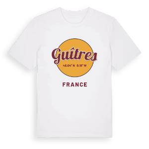 Guîtres cirkel t-shirt – ekologisk bomull t-shirt från Pinshirt