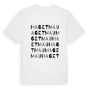 Hagetmau ordlek t-shirt – ekologisk bomull t-shirt från Pinshirt