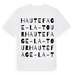 Hautefage-la-Tour ordlek t-shirt – ekologisk bomull t-shirt från Pinshirt