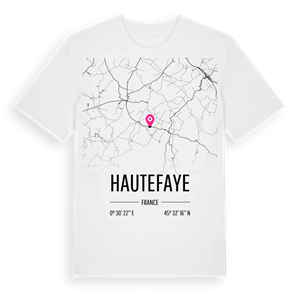 Hautefaye karta t-shirt – ekologisk bomull t-shirt från Pinshirt