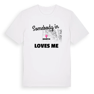 Någon i Hourtin älskar mig t-shirt – ekologisk bomull t-shirt från Pinshirt