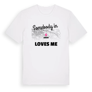 Någon i Idron älskar mig t-shirt – ekologisk bomull t-shirt från Pinshirt