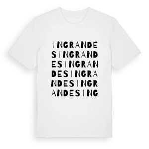 Ingrandes ordlek t-shirt – ekologisk bomull t-shirt från Pinshirt