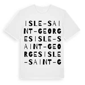 Isle-Saint-Georges ordlek t-shirt – ekologisk bomull t-shirt från Pinshirt