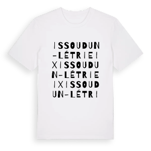 Issoudun-Létrieix ordlek t-shirt – ekologisk bomull t-shirt från Pinshirt