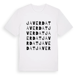 Javerdat ordlek t-shirt – ekologisk bomull t-shirt från Pinshirt