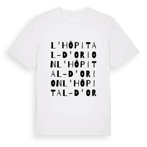 L'Hôpital-d'Orion ordlek t-shirt – ekologisk bomull t-shirt från PinShirt