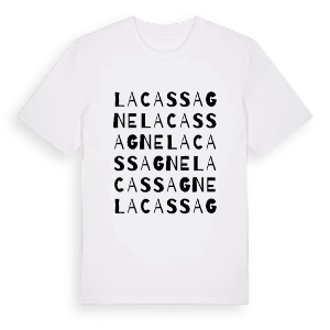 La Cassagne ordlek t-shirt – ekologisk bomull t-shirt från Pinshirt