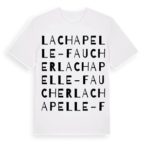 La Chapelle-Faucher ordlek t-shirt – ekologisk bomull t-shirt från Pinshirt