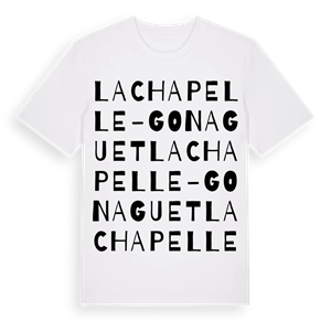 La Chapelle-Gonaguet ordlek t-shirt – ekologisk bomull t-shirt från Pinshirt