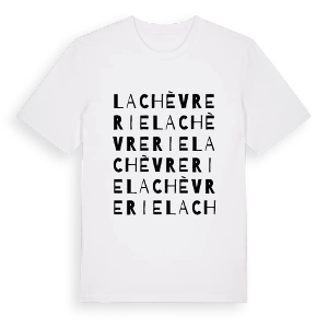 La Chèvrerie ordlek t-shirt – ekologisk bomull t-shirt från Pinshirt