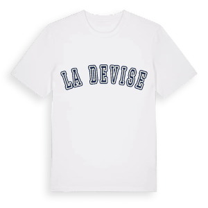 La Devise college t-shirt – ekologisk bomull t-shirt från Pinshirt
