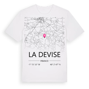 La Devise karta t-shirt – ekologisk bomull t-shirt från Pinshirt