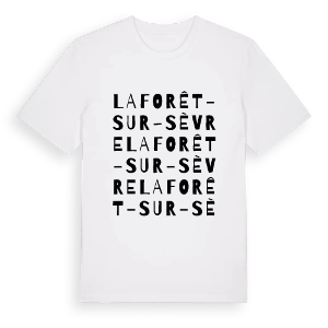 La Forêt-sur-Sèvre ordlek t-shirt – ekologisk bomull t-shirt från Pinshirt