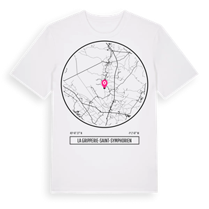 La Gripperie-Saint-Symphorien t-shirt – ekologisk bomull t-shirt från Pinshirt