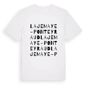 La Jemaye-Ponteyraud ordlek t-shirt – ekologisk bomull t-shirt från Pinshirt