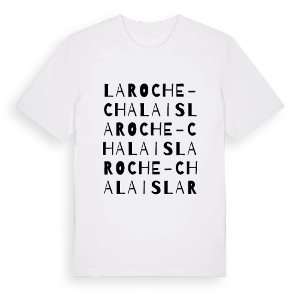 La Roche-Chalais ordlek t-shirt – ekologisk bomull t-shirt från Pinshirt