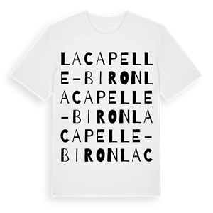Lacapelle-Biron ordlek t-shirt – ekologisk bomull t-shirt från Pinshirt