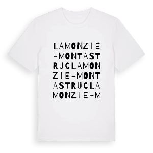 Lamonzie-Montastruc ordlek t-shirt – ekologisk bomull t-shirt från Pinshirt