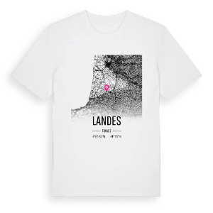 Landes karta t-shirt – ekologisk bomull t-shirt från Pinshirt