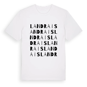 Landrais ordlek t-shirt – ekologisk bomull t-shirt från Pinshirt