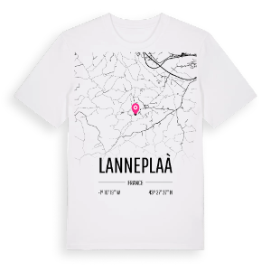 Lanneplaà karta t-shirt – ekologisk bomull t-shirt från Pinshirt
