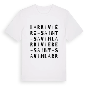 Larrivière-Saint-Savin ordlek t-shirt – ekologisk bomull t-shirt från Pinshirt