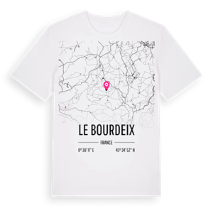 Le Bourdeix karta t-shirt – ekologisk bomull t-shirt från Pinshirt