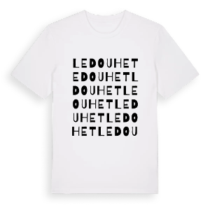 Le Douhet ordlek t-shirt – ekologisk bomull t-shirt från Pinshirt