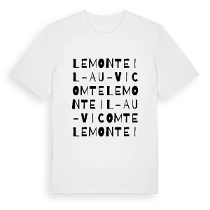 Le Monteil-au-Vicomte ordlek t-shirt – ekologisk bomull t-shirt från Pinshirt