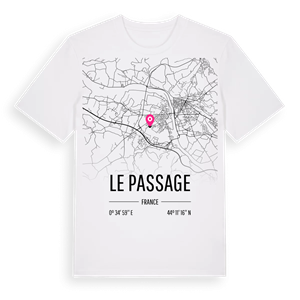 Le Passage karta t-shirt – ekologisk bomull t-shirt från Pinshirt
