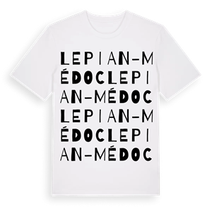 Le Pian-Médoc ordlek t-shirt – ekologisk bomull t-shirt från Pinshirt