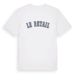 Le Retail college t-shirt – ekologisk bomull t-shirt från Pinshirt