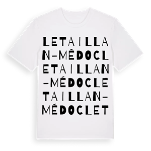 Le Taillan-Médoc ordlek t-shirt – ekologisk bomull t-shirt från Pinshirt