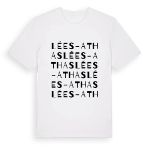Lées-Athas ordlek t-shirt – ekologisk bomull t-shirt från Pinshirt