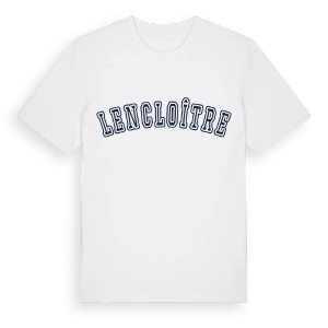 Lencloître college t-shirt – ekologisk bomull t-shirt från Pinshirt