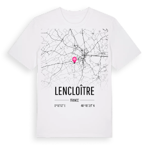 Lencloître karta t-shirt – ekologisk bomull t-shirt från Pinshirt
